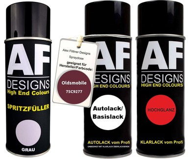 Spritzfüller Set für Oldsmobile 75C9277 Medium Garnet Red Metallic Klarlack Spri