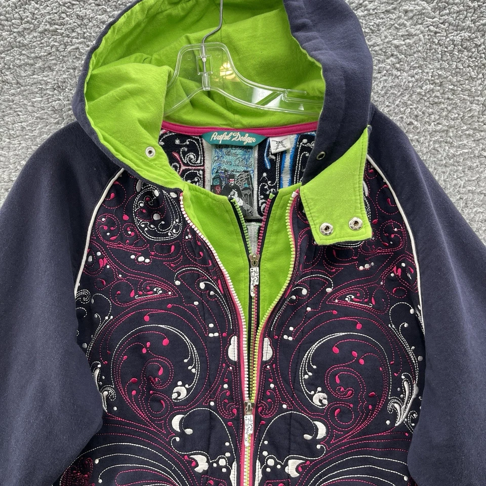 Sudadera con Capucha Artful Dodger Para Mujer 2XL Azul Marino Bordada St Giles 7 Cuadros De Colección Foto 4 de 4