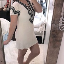 PAPER Crane boho embroidered dress size medium