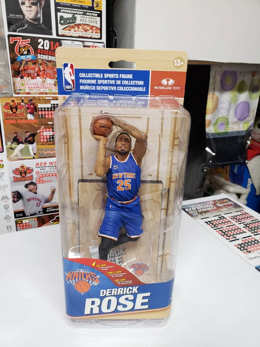 NBA SERIES 30 DERRICK ROSE MCFARLANE BLUE JERSEY FIGURE NEW YORK KNICKS