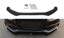 CUP Spoilerlippe SCHWARZ für Audi A4 S4 B8 Facelift Front Schwert Ansatz Vers. 2