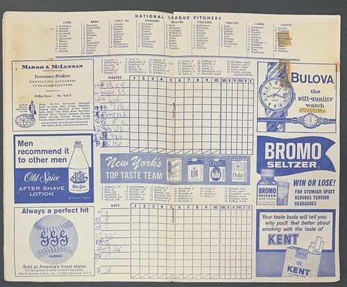 1962 Mets Official Program Score Card 1st Game Polo Grounds Opening Day 4/13/62 - Picture 4 of 17