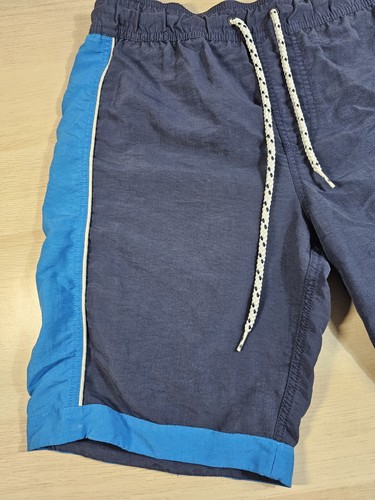 Tommy Hilfiger Shorts Mens US.085 Swim Trunks Spell Out Lined Blue Size S Small - Picture 3 of 11
