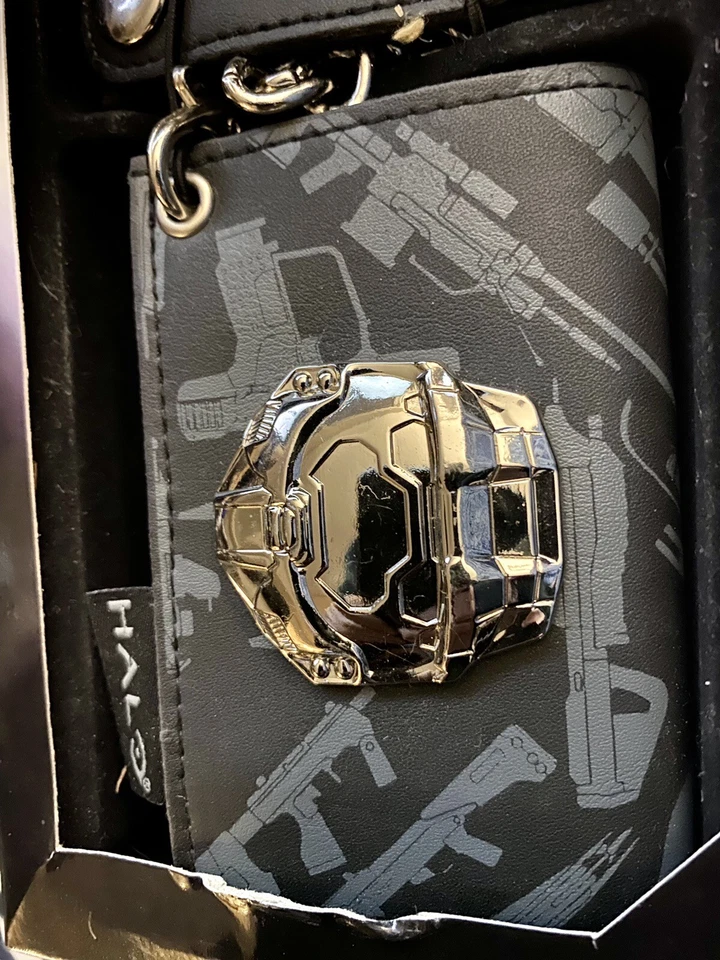 RARO! CARTERA BIOWORLD HALO Trifold Xbox 360 Microsoft 2010 con cadena TOTALMENTE NUEVA Foto 2 de 4