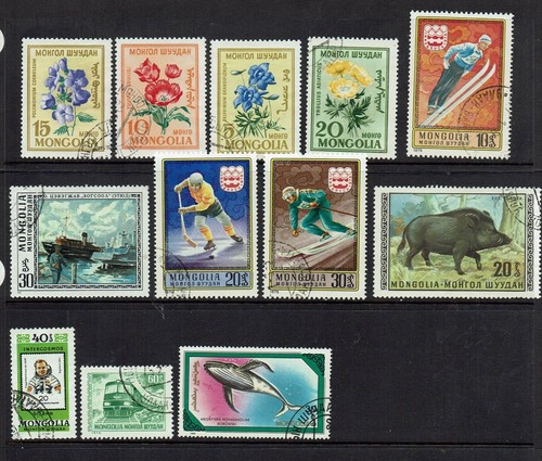 Mongolia Collection of 12 stamps Used Sport Flowers Plus more - Picture 2 of 5