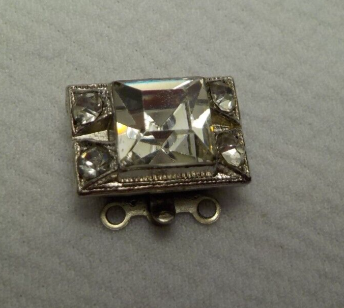 3-Strand Rhinestone Box Clasp for Necklace Bracelet Jewelry Repair #6 Findings  -image