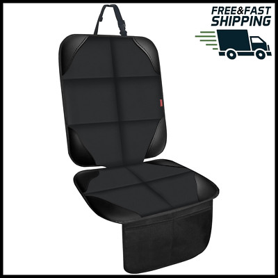 Seat Car Cover Mat Under Carseat Thick Padded Leather Fabric Protector For Child