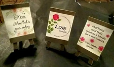 Mom, Mothers, Love-Tabletop Easel Sign Plaque Decoration Choose 1 from 3 Sayings