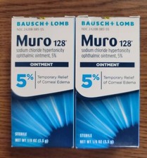New Lot Of 2 Boxes Bausch Lomb Muro 128 Eye Ointment Corneal Edema 5