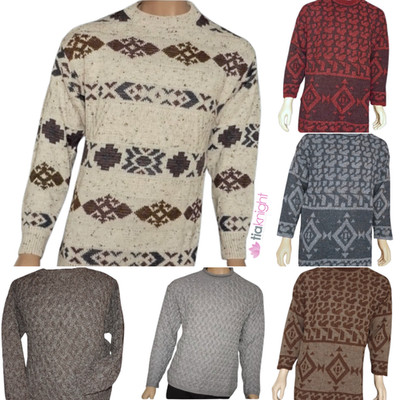 Herren Vintage Strick reine Wolle Weihnachten Herbst Winter Pullover von Tia Knight