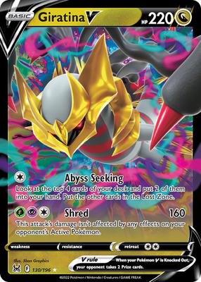 Giratina V 130/196 Holo V Rare Lost Origin Pokemon Holo NM/M | eBay