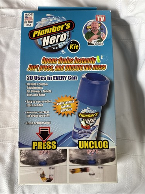 #ad Brand New Plumber#x27;s Hero Kit Unclog Drains Instantly 20 Uses As Seen On TV $35.00