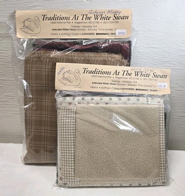 2 Quilt Fabric Packs Traditions At The White Swan Autumn Medley, Holly Days 2lb+