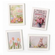 Miniatur Bild Wandbild Ostern Frühling Puppenhaus Puppenstube Wichtel Deko 1:12