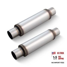 3" Inlet Exhaust Resonator - 3" Inlet - 20" Overall Length - 2 PCS