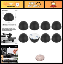 8-Pack Speaker Isolation Pads - Adhesive Silicone Feet for Turntables Subwoofe
