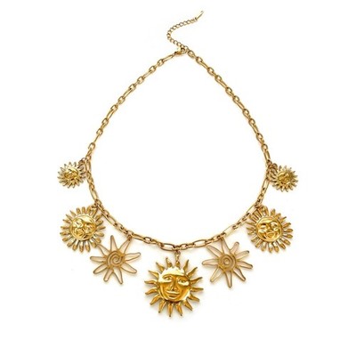 Sunflower Star Pendant Necklace Stainless Steel Daily Wear Jewelry