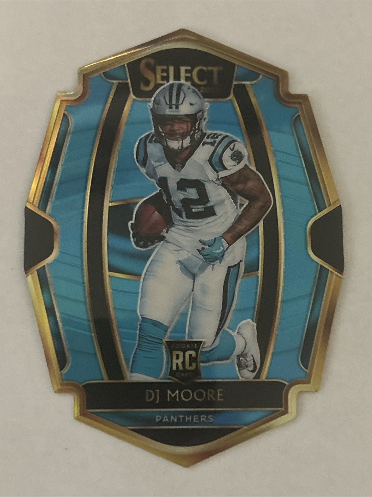 2018 Panini Select - Premier Level D.J. Moore RC #137 Light Blue Prizm /99