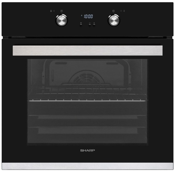 Einbau-Backofen Pyrolyse Schwarz Sharp Eek A Kindersicherung 4Fach Verglasung-image