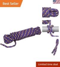 Strong 3/8-Inch x 25-Feet Braided Rope - Ideal for Marine and Camping Activities