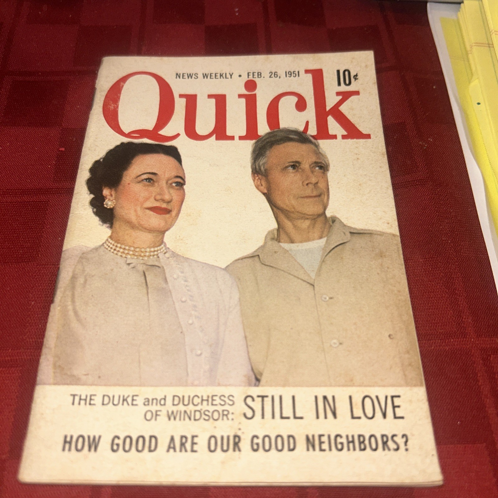 Quick News Weekly February 26, 1951 The Duke & Duchess Of Windsor Still In Love?