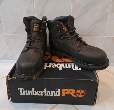 Timberland Pro Boots Mens Size 11 M Pit Boss Steel Toe Work Brown Nubuck