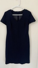 Banana Republic Size 6 Navy Blue Dress Stripped Workwear