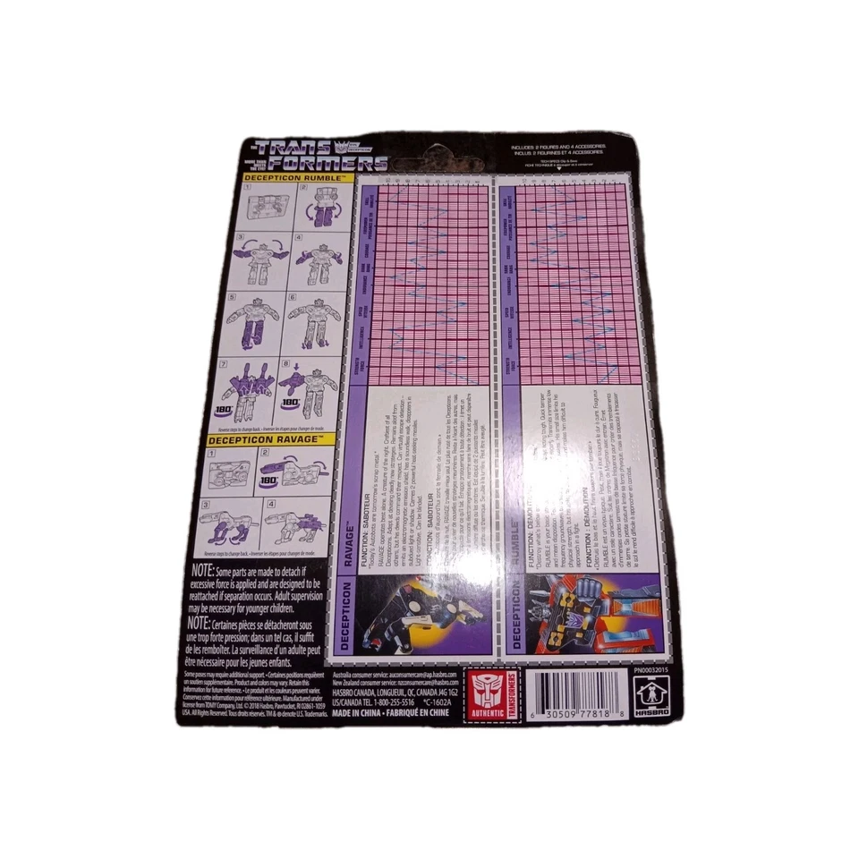 Transformers Walmart Reissue 2Pack Decepticons Ravage and Rumble 2018 Authentic - Image 3 of 4