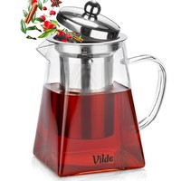Teekanne Teebereiter Teesieb Glas HitzebestäNdig Mit Siebeinsatz 730Ml