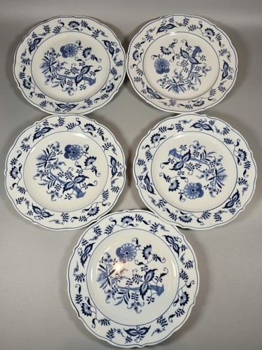 SET OF 5 Blue Danube China Dinner Plate 10 3/8" Ribbon/Banner Logo - Picture 2 of 5