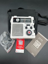 White ETON FR-300 AM/FM NOAA TV1 TV2 Flashlite Charger Hand Crank Works