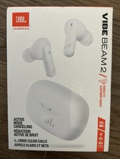 JBL - Vibe Beam 2 Noise Cancelling Earbuds - 2025 - White. New Factory Sealed
