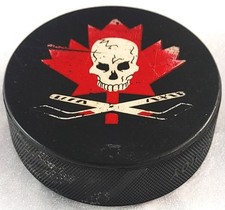 Team Canada 🇨🇦 Skull 💀  🏒 🍁  Viceroy Hockey Puck -  Vintage