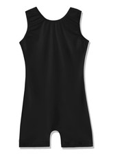 EQSJIU Girls Leotards For Gymnastics With Shorts Black Pure 3-4T,