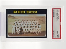 BOSTON RED SOX TEAM 1971 TOPPS BASEBALL #386 PSA 8 Q7113