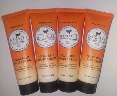 Dionis Goat Milk Hand Cream Peach Delight 1 oz SET OF 4