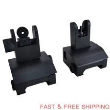 Fiber Optic Iron Sights Flip Up Iron Sight Front Rear Sight for Picatinny Weaver