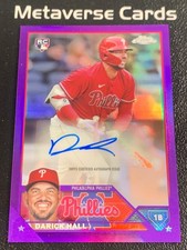 2023 Topps Chrome Darick Hall 211/250 RC Auto Purple Refractor