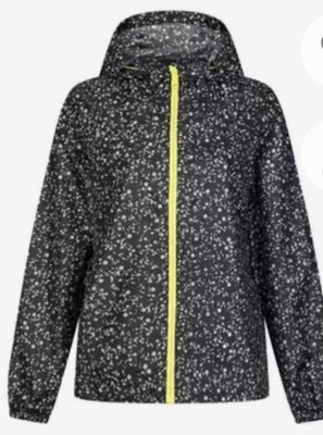 Regatta Orla Kiely black Waterproof Pack-It Jacket - Size 14 uk rrp £70 bnwt