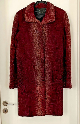 Louis Féraud Vintage Rare Astrakhan Fur, Multi-color, Designer Size 6