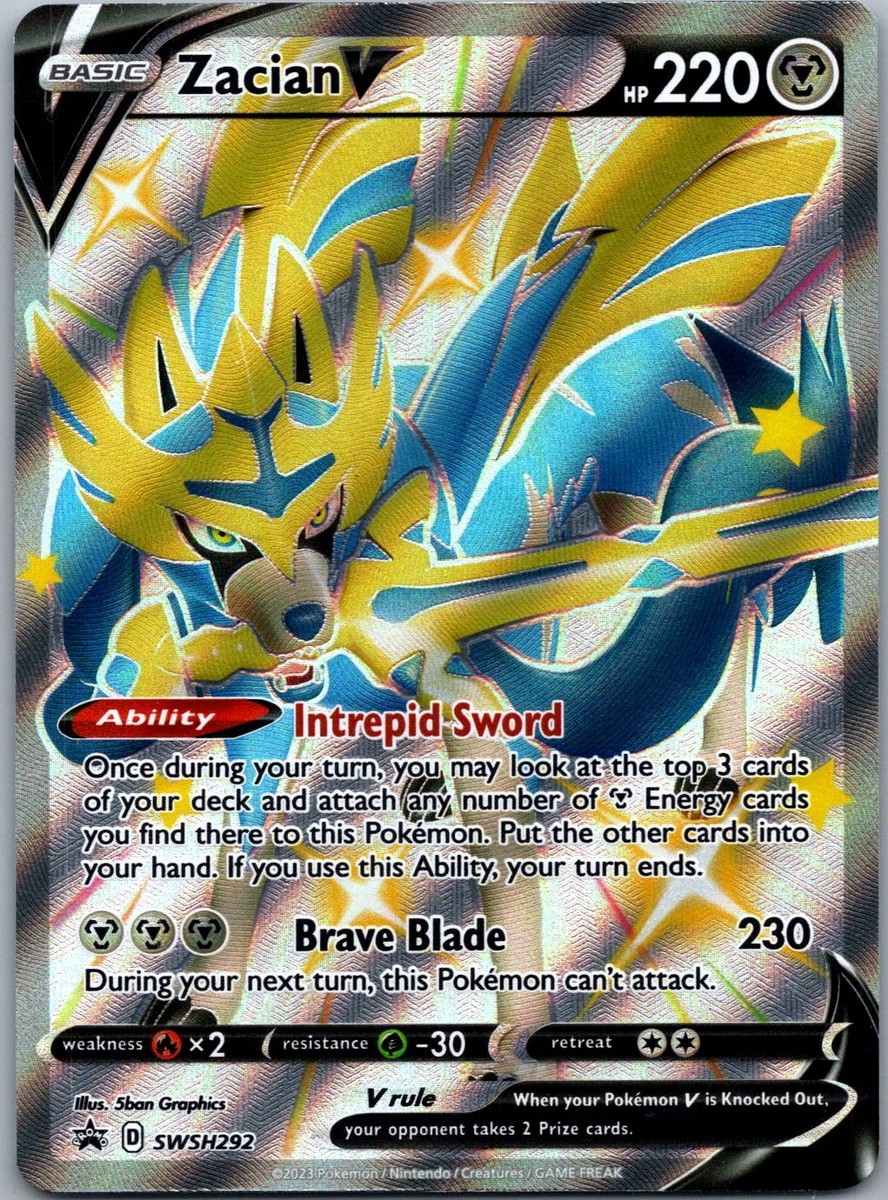 Zacian V (Shiny) - SWSH292 SWSH: Sword & Shield Promo Cards Promo