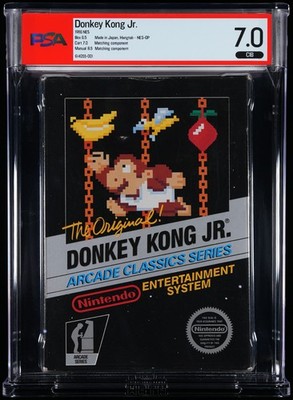 Nintendo NES Donkey Kong Jr. PSA 7.0 CIB Hangtab 5-Screw NES-GP No TM
