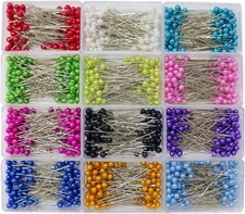 1200 Pcs Straight Quilting Ball Pins with Pearl Head for DIY Sewing Craft