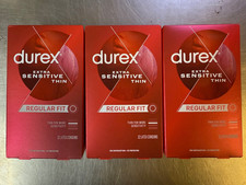 36ct Durex Extra Sensitive Thin Condoms regular fit latex EXP 6/2029 rubber New