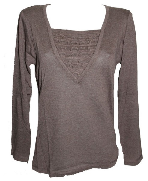 Damen Strickpullover Pullover Taupe Braun Pullover Capuccino 38 Neu-image