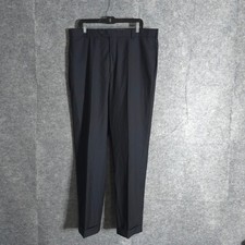 Brooks Brothers Madison Fit Dress Pants Mens 38x30 Navy Wool Flat Front Pleated