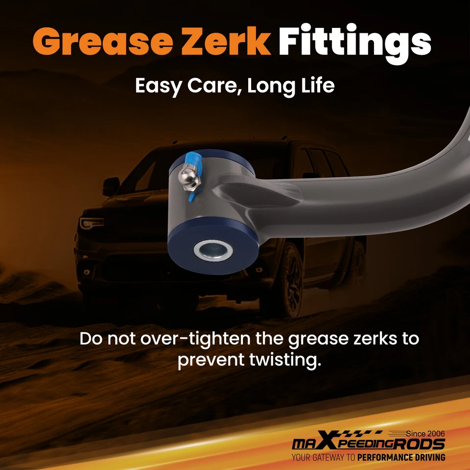 Brazos de control superiores delanteros 2 piezas para Dodge Ram 1500 2006-2023 4x4 4x4 2-4" kit de elevación Foto 4 de 4