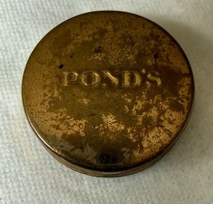 1970's Vintage Ponds Small Metal Blush Compact Case Ponds Extract Co.