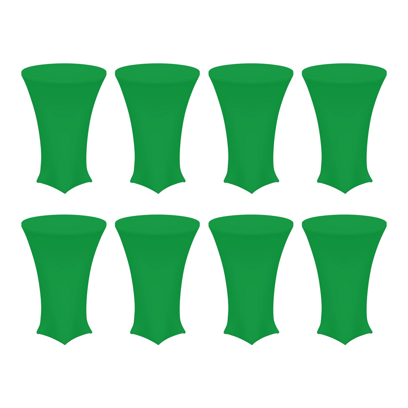8 Pcs 31.5"x43" Highboy Spandex Cocktail Table Covers, Green