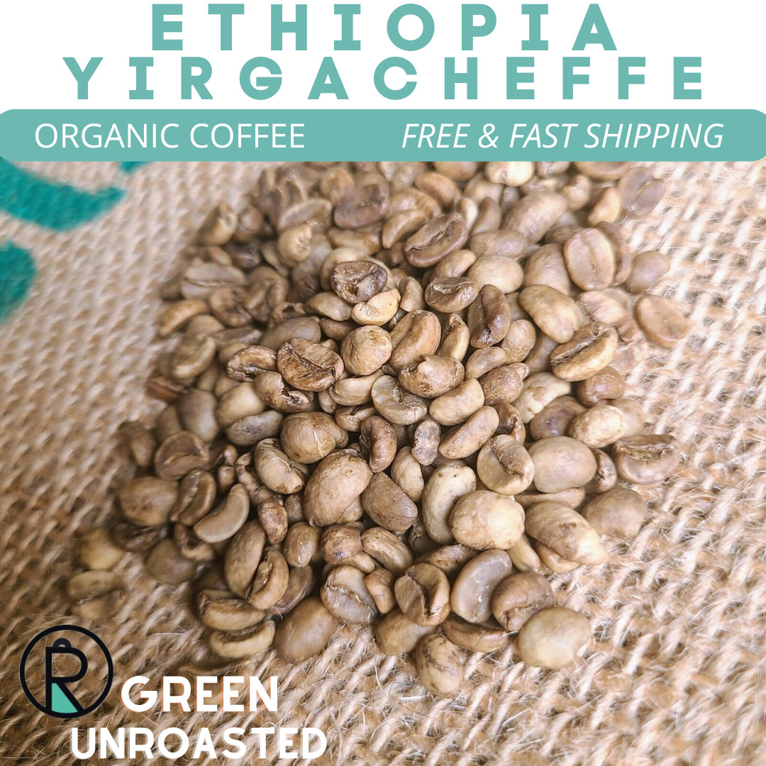 Organic Ethiopia Yirgacheffe Natural Green Coffee Beans (unr